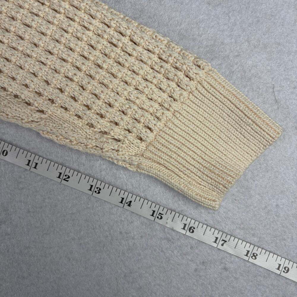 Old Navy Open-Stitch Crewneck Sweater Women's M Sea Salt Cream Normcore Oatmeal - Picture 7 of 10